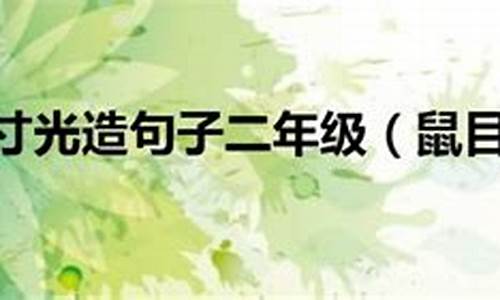 鼠目寸光造句子最简单又好看简单_鼠目寸光组词