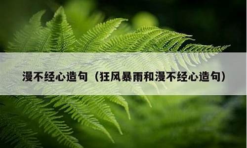 漫不经心造句简单短句_漫不经心造句简单短句